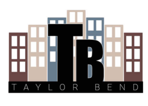 Taylor bend logo featuring the name and initials 